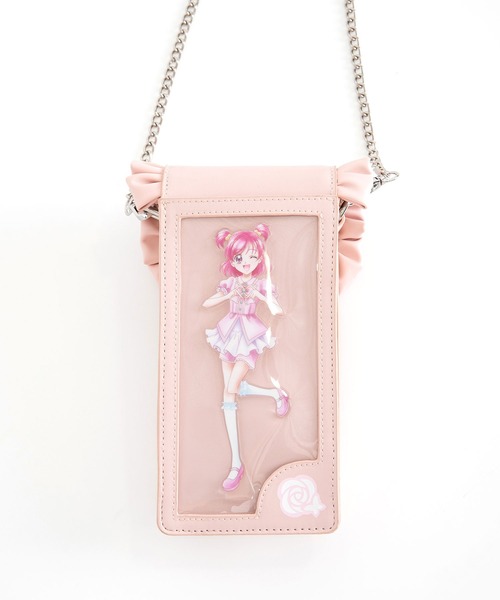 DearMyLove(ディアマイラブ)の「【Yes!プリキュア5Go!Go!×DML】フリルスマホショルダーバッグ(ショルダーバッグ・レディース・ブラック/ベビーピンク・FREE)」の5枚目の写真