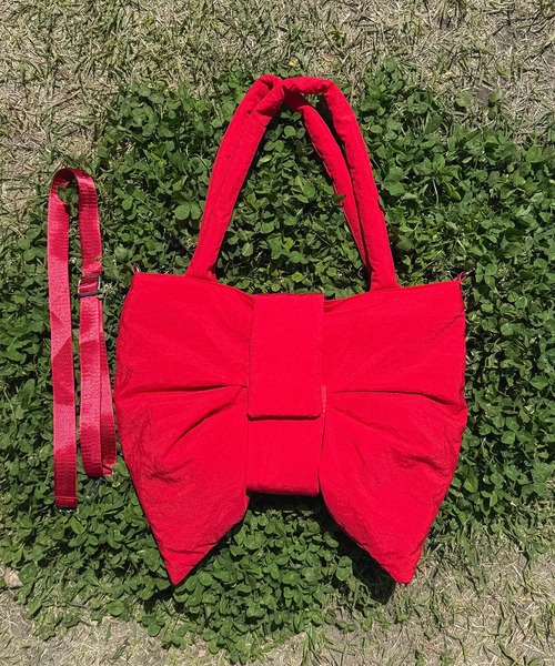 kutir（クティール）の「kutirlune／2way ビッグリボンバッグ（ショルダーバッグ・レディース・イエロー/ブラック/レッド・FREE）」の6枚目の写真