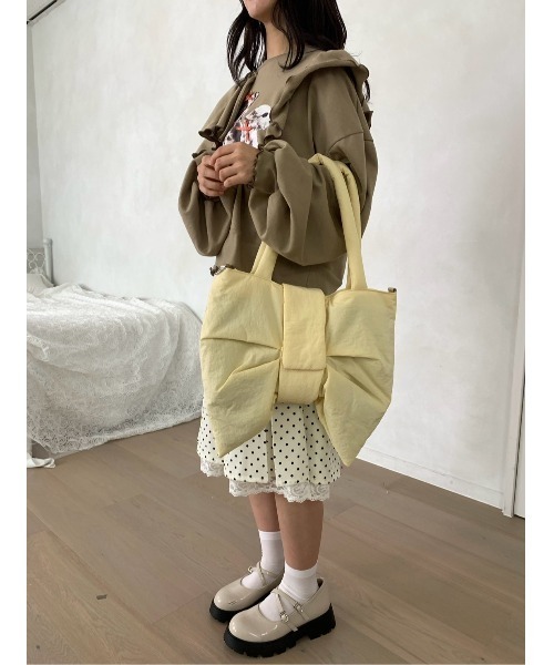 kutir（クティール）の「kutirlune／2way ビッグリボンバッグ（ショルダーバッグ・レディース・イエロー/ブラック/レッド・FREE）」の20枚目の写真