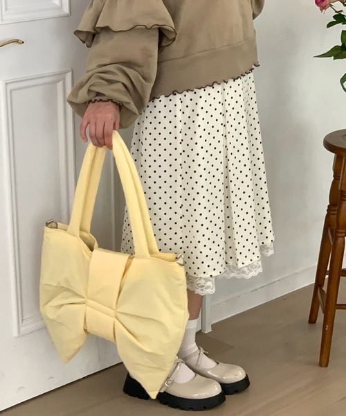 kutir（クティール）の「kutirlune／2way ビッグリボンバッグ（ショルダーバッグ・レディース・イエロー/ブラック/レッド・FREE）」の21枚目の写真