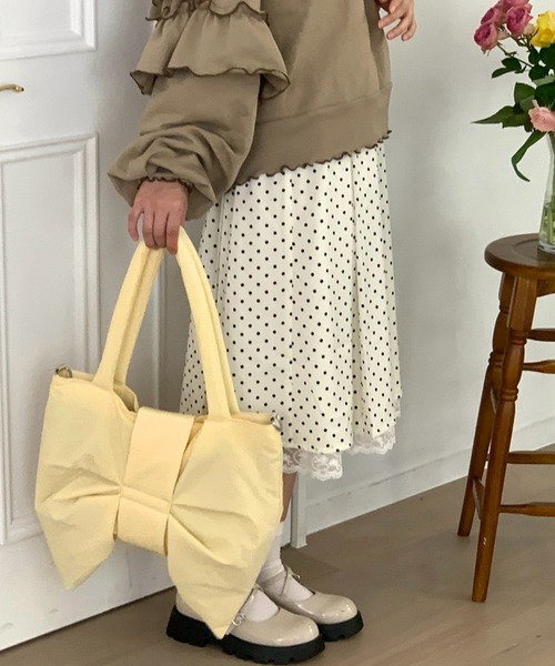 kutir（クティール）の「kutirlune／2way ビッグリボンバッグ（ショルダーバッグ・レディース・イエロー/ブラック/レッド・FREE）」の22枚目の写真