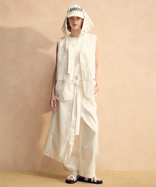 BEAUTY&YOUTH UNITED ARROWS（ビューティーアンドユースユナイテッドアローズ）の「レザーライクメッシュ クロスサンダル（サンダル・レディース・ブラック/ホワイト・38/37/36）」の20枚目の写真