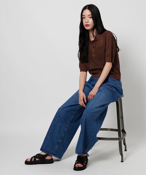 BEAUTY&YOUTH UNITED ARROWS（ビューティーアンドユースユナイテッドアローズ）の「レザーライクメッシュ クロスサンダル（サンダル・レディース・ブラック/ホワイト・38/37/36）」の15枚目の写真