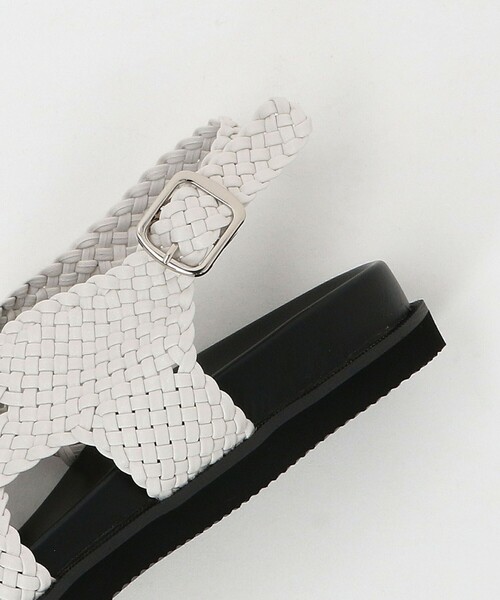 BEAUTY&YOUTH UNITED ARROWS（ビューティーアンドユースユナイテッドアローズ）の「レザーライクメッシュ クロスサンダル（サンダル・レディース・ブラック/ホワイト・38/37/36）」の6枚目の写真