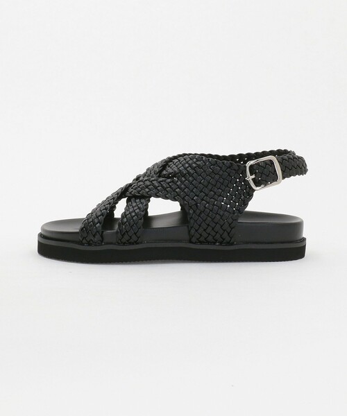 BEAUTY&YOUTH レザーライクメッシュ クロスサンダル BEAUTY＆YOUTH UNITED ARROWS サンダル レザーライクメッシュ