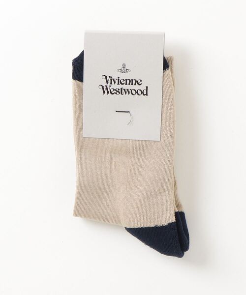 Vivienne Westwood(ヴィヴィアンウエストウッド)の「ORB SPORTY RIB SOCK(ソックス/靴下・レディース・ホワイト/ベージュ/レッド系その他3・S)」の3枚目の写真
