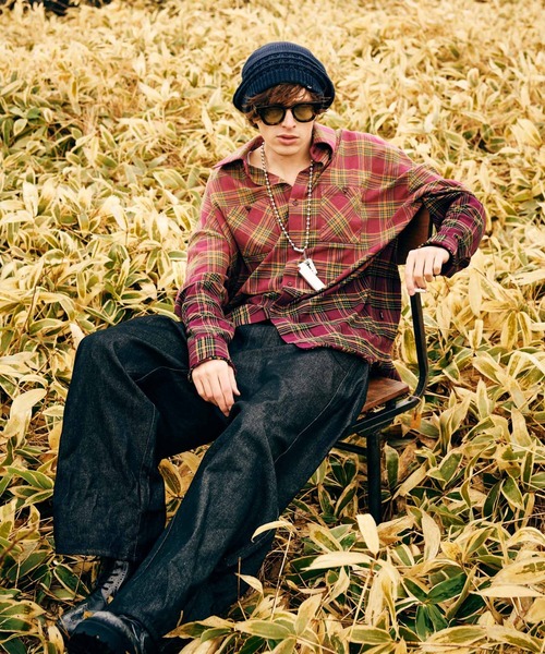 glamb（グラム）の「Oval Baggy Denim / オーバルバギーデニム（デニムパンツ・メンズ・ブラック/インディゴブルー・S/M/L）」の16枚目の写真