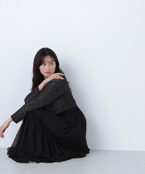 NATURAL BEAUTY BASIC（ナチュラルビューティーベーシック）の「◇クロシェラメカーディガン（カーディガン/ボレロ・レディース・オフホワイト/ピンク/ブラック・FREE）」の9枚目の写真