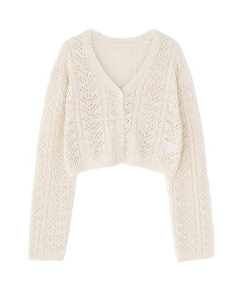 NATURAL BEAUTY BASIC（ナチュラルビューティーベーシック）の「◇クロシェラメカーディガン（カーディガン/ボレロ・レディース・オフホワイト/ピンク/ブラック・FREE）」の15枚目の写真