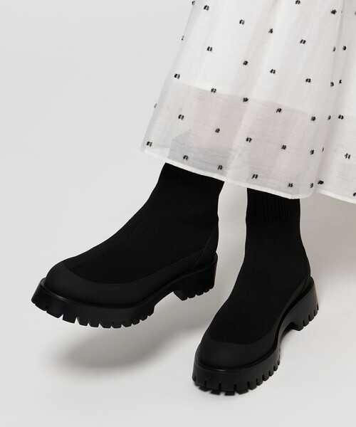 UNITED ARROWS(ユナイテッドアローズ)の「レイン ニットブーツ(レインシューズ・レディース・ブラック・38/35/36/37/35h/36h/37h)」の2枚目の写真