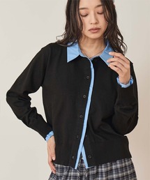 miette（ミエット）の「シャツレイヤード風カーディガン（カーディガン/ボレロ）」