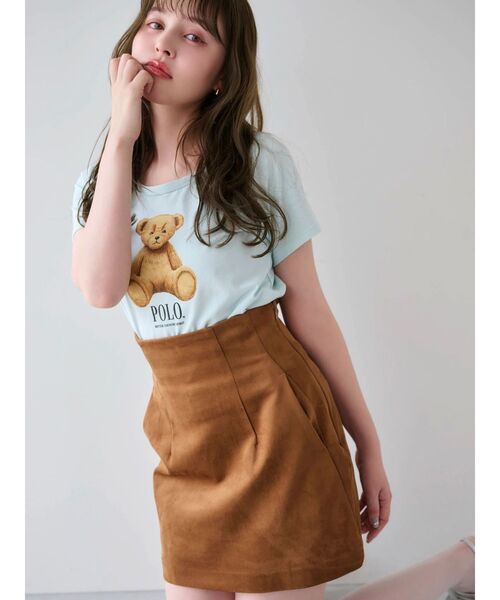 tシャツ 「POLOBCSコラボ」ベアモチーフコンパクトTシャツ レディース POLOBCSコラボ】ベアモチーフコンパクトTシャツ（Tシャツ