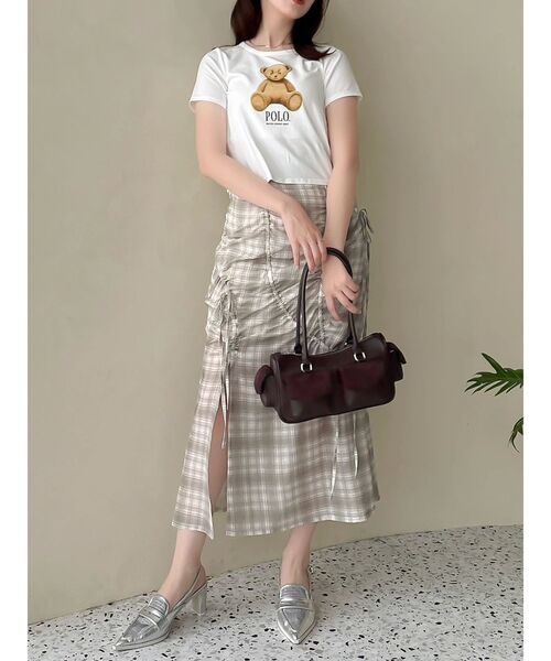 tシャツ 「POLOBCSコラボ」ベアモチーフコンパクトTシャツ レディース POLOBCSコラボ】ベアモチーフコンパクトTシャツ（Tシャツ