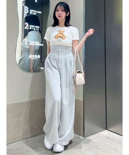 POLO BCS(ポロ ビーシーエス)の「【POLOBCSコラボ】ベアモチーフコンパクトTシャツ(Tシャツ/カットソー・レディース・オフホワイト/ブルー/ネイビー/ピンク・FREE)」の5枚目の写真