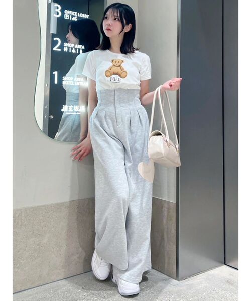 POLO BCS(ポロ ビーシーエス)の「【POLOBCSコラボ】ベアモチーフコンパクトTシャツ(Tシャツ/カットソー・レディース・オフホワイト/ブルー/ネイビー/ピンク・FREE)」の7枚目の写真