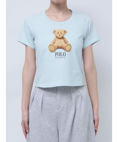 tシャツ 「POLOBCSコラボ」ベアモチーフコンパクトTシャツ レディース POLOBCSコラボ】ベアモチーフコンパクトTシャツ（Tシャツ