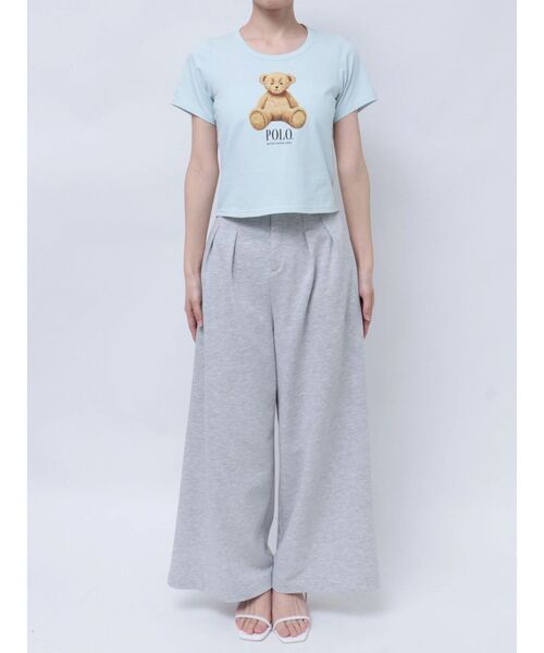 POLO BCS(ポロ ビーシーエス)の「【POLOBCSコラボ】ベアモチーフコンパクトTシャツ(Tシャツ/カットソー・レディース・オフホワイト/ブルー/ネイビー/ピンク・FREE)」の15枚目の写真