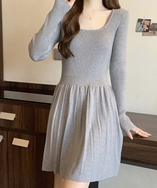 shoppinggo（ショッピングゴー）の「ワンピース レディース ニットワンピ（ワンピース・レディース・グレー/ブラック/ベージュ/キャメル・FREE）」の9枚目の写真