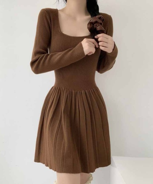 shoppinggo（ショッピングゴー）の「ワンピース レディース ニットワンピ（ワンピース・レディース・グレー/ブラック/ベージュ/キャメル・FREE）」の11枚目の写真