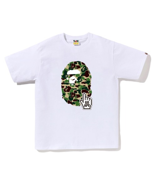 A BATHING APE(アベイシングエイプ)の「ABC CAMO GO APE POINTER APE HEAD TEE BAPEC(Tシャツ/カットソー・メンズ・ブラック×ブルー/ホワイト×ピンク/ブラック×ピンク/ホワイト×グリーン/ホワイト×ブルー/ブラック×グリーン・X-LARGE/MEDIUM/SMALL/LARGE/XXX-LARGE/XX-LARGE)」の2枚目の写真