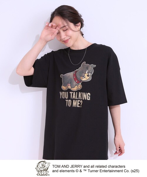 Cutie Blonde（キューティーブロンド）の「【TOM and JERRY 別注】BIG T（Tシャツ/カットソー・レディース・チャコール/ブラック系1・00）」の8枚目の写真