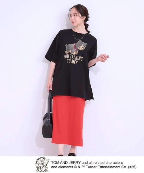Cutie Blonde（キューティーブロンド）の「【TOM and JERRY 別注】BIG T（Tシャツ/カットソー・レディース・チャコール/ブラック系1・00）」の10枚目の写真