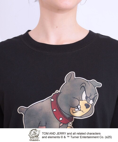 Cutie Blonde（キューティーブロンド）の「【TOM and JERRY 別注】BIG T（Tシャツ/カットソー・レディース・チャコール/ブラック系1・00）」の16枚目の写真