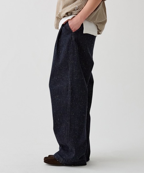 セール】2TUCK COLOR NEP DENIM / ツータックカラーネップデニム