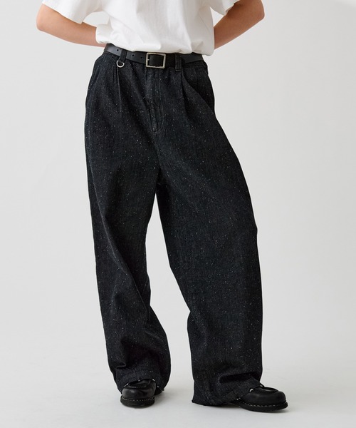 WETTEMPT(ウィテンプト)の「2TUCK COLOR NEP DENIM / ツータックカラーネップデニム(デニムパンツ・メンズ・ブラック/ピンク/インディゴブルー・SMALL/MEDIUM/LARGE)」の6枚目の写真