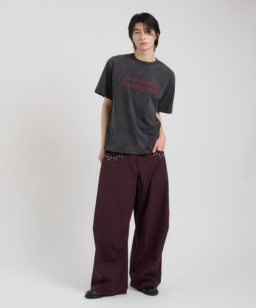 Perushu（ペルーシュ）の「アソートグラフィックユーズドTシャツ（Tシャツ/カットソー・メンズ・ブラック/オフホワイト/ブルー/チャコールグレー/スモークグレー/ピンク/ライトグレー/ワインレッド/ブラック系/ダークグレー・MEDIUM/LARGE）」の20枚目の写真