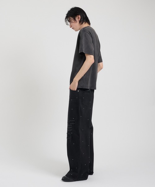 Perushu（ペルーシュ）の「アソートグラフィックユーズドTシャツ（Tシャツ/カットソー・メンズ・ブラック/オフホワイト/ブルー/チャコールグレー/スモークグレー/ピンク/ライトグレー/ワインレッド/ブラック系/ダークグレー・MEDIUM/LARGE）」の19枚目の写真