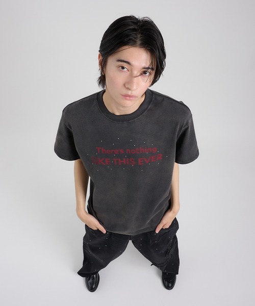Perushu（ペルーシュ）の「アソートグラフィックユーズドTシャツ（Tシャツ/カットソー・メンズ・ブラック/オフホワイト/ブルー/チャコールグレー/スモークグレー/ピンク/ライトグレー/ワインレッド/ブラック系/ダークグレー・MEDIUM/LARGE）」の12枚目の写真
