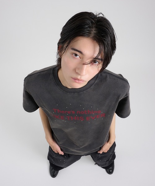 Perushu（ペルーシュ）の「アソートグラフィックユーズドTシャツ（Tシャツ/カットソー・メンズ・ブラック/オフホワイト/ブルー/チャコールグレー/スモークグレー/ピンク/ライトグレー/ワインレッド/ブラック系/ダークグレー・MEDIUM/LARGE）」の11枚目の写真