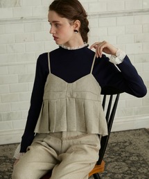 BONLECILL noir | 【BONLECILL noir】＜セットアップ対応＞ツイードプリーツビスチェキャミソール(キャミソール)