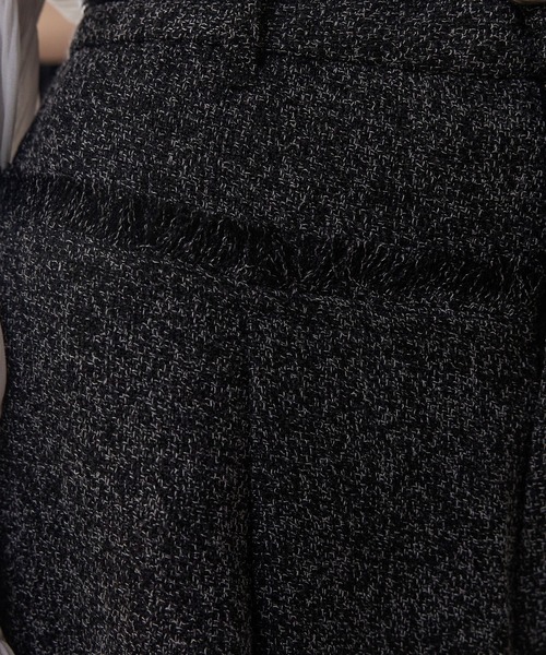 BONLECILL noir（ボンルシールノワール）の「【BONLECILL noir】＜セットアップ対応＞ツイードプリーツビスチェキャミソール（キャミソール・レディース・アイボリー/ブラック/グレー・FREE）」の9枚目の写真