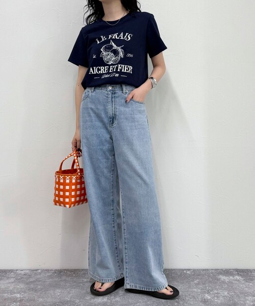 fredy emue（フレディエミュ）の「LemonコンパクトグラフィックTシャツ（Tシャツ/カットソー・レディース・ブラウン/ネイビー/オフホワイト・38）」の20枚目の写真