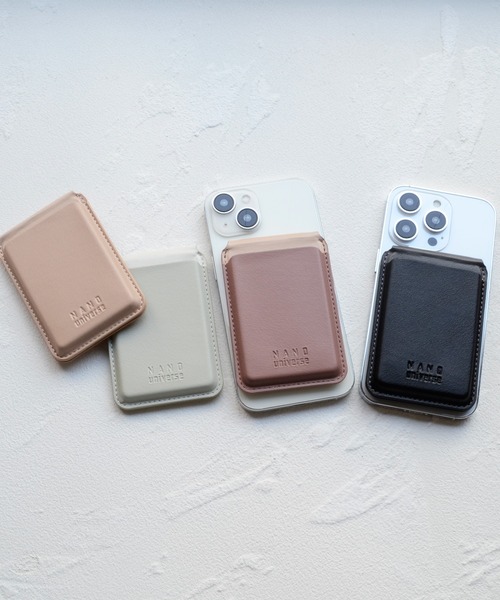NANO universe（ナノユニバース）の「ナノユニバース マグセーフ対応 カードケース [シンプルロゴ]（スマホグッズ・レディース・ブラック/ブラウン/ベージュ/グレー・ONE SIZE）」の21枚目の写真