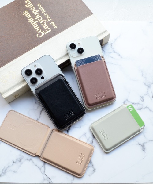 NANO universe（ナノユニバース）の「ナノユニバース マグセーフ対応 カードケース [シンプルロゴ]（スマホグッズ・レディース・ブラック/ブラウン/ベージュ/グレー・ONE SIZE）」の5枚目の写真