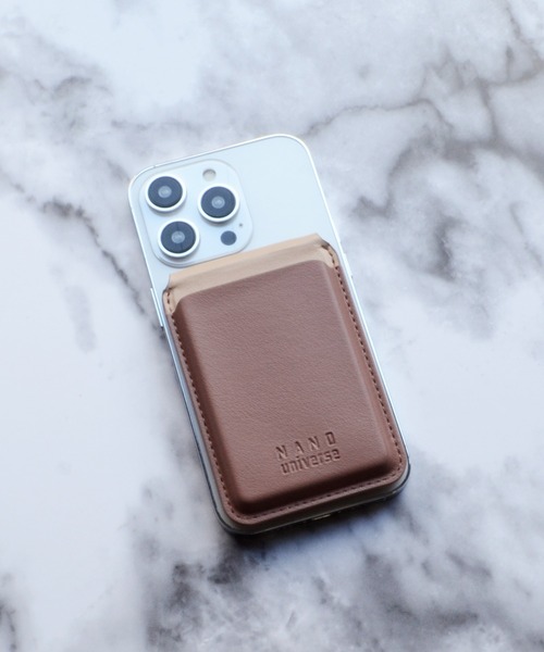 NANO universe（ナノユニバース）の「ナノユニバース マグセーフ対応 カードケース [シンプルロゴ]（スマホグッズ・レディース・ブラック/ブラウン/ベージュ/グレー・ONE SIZE）」の19枚目の写真