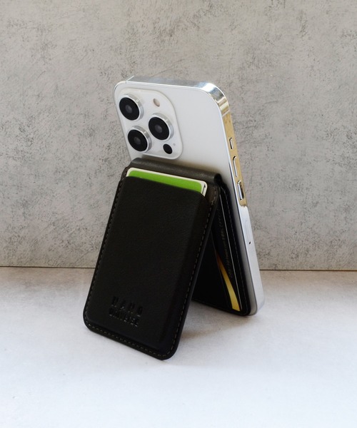 NANO universe（ナノユニバース）の「ナノユニバース マグセーフ対応 カードケース [シンプルロゴ]（スマホグッズ・レディース・ブラック/ブラウン/ベージュ/グレー・ONE SIZE）」の15枚目の写真