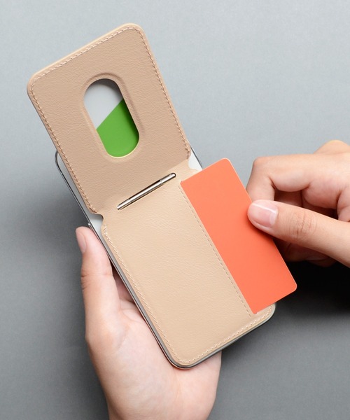 NANO universe（ナノユニバース）の「ナノユニバース マグセーフ対応 カードケース [シンプルロゴ]（スマホグッズ・レディース・ブラック/ブラウン/ベージュ/グレー・ONE SIZE）」の13枚目の写真