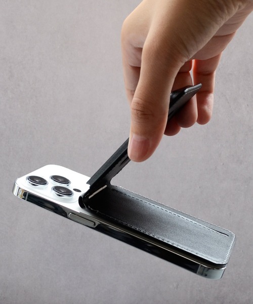 NANO universe（ナノユニバース）の「ナノユニバース マグセーフ対応 カードケース [シンプルロゴ]（スマホグッズ・レディース・ブラック/ブラウン/ベージュ/グレー・ONE SIZE）」の14枚目の写真