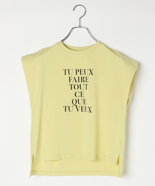 AJUGA.（アジュガ）の「【近藤千尋さんコラボ】フレンチスリーブT(AJUGA.x BAYFLOW)(KIDS)（Tシャツ/カットソー・キッズ・チャコール/オフホワイト/イエロー・150cm/130cm/110cm）」の10枚目の写真