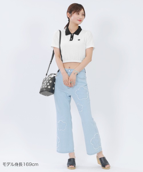 クロップドリブポロ プルオーバー クロップドリブポロ プルオーバー（ポロシャツ）｜MARY QUANT