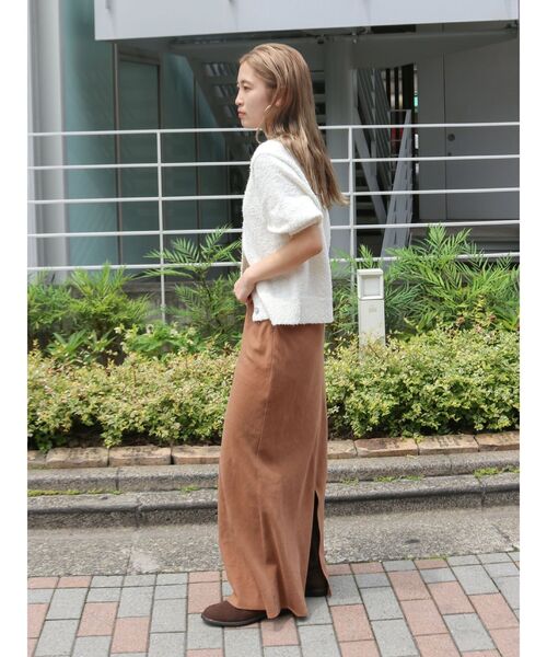 Ungrid（アングリッド）の「ハーフスリーブニットカーデ（カーディガン/ボレロ・レディース・レッド/オフホワイト/グレー・FREE）」の18枚目の写真