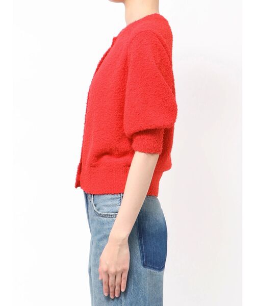 Ungrid（アングリッド）の「ハーフスリーブニットカーデ（カーディガン/ボレロ・レディース・レッド/オフホワイト/グレー・FREE）」の13枚目の写真