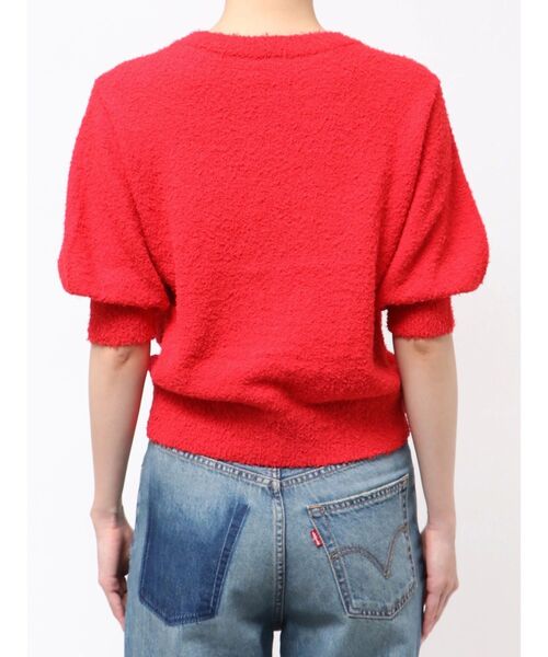 Ungrid（アングリッド）の「ハーフスリーブニットカーデ（カーディガン/ボレロ・レディース・レッド/オフホワイト/グレー・FREE）」の12枚目の写真