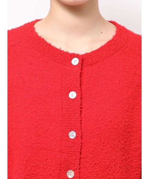 Ungrid（アングリッド）の「ハーフスリーブニットカーデ（カーディガン/ボレロ・レディース・レッド/オフホワイト/グレー・FREE）」の11枚目の写真