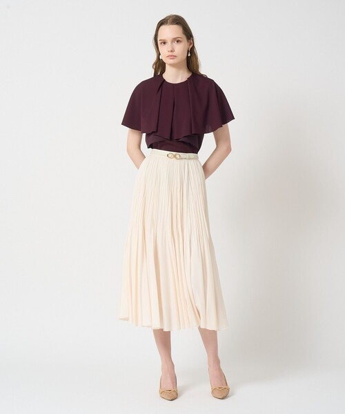 ANAYI（アナイ）の「ライトローンサーキュラーフレアスカート（スカート・レディース・オフホワイト/ブルー/ネイビー・38/36）」の9枚目の写真