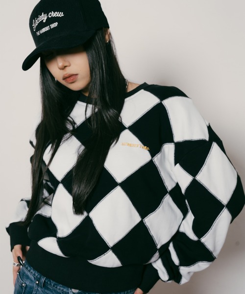 Subciety（サブサエティ）の「Line crewman sweatshirt【WOMEN】（スウェット・レディース・ブラウン/ピンク/ホワイト/オレンジ・FREE）」の2枚目の写真